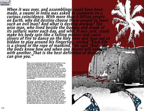 litmus magazine journal melbourne illustration charles sobhraj portrait editorial